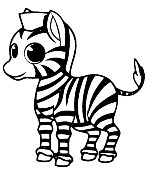 Metal Wall Art Panel / Decor - Zebra kid
