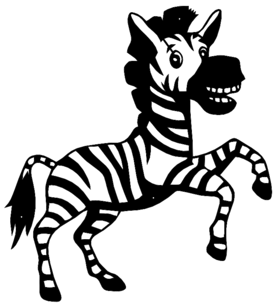 Metalen Wandpaneel / decor - Zebra