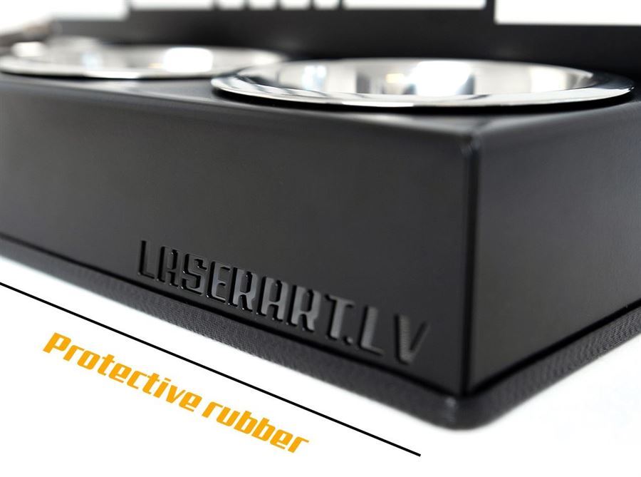 2-Bowl Dog Feeder, Border Collies Dog breed, Raised Feeding Station