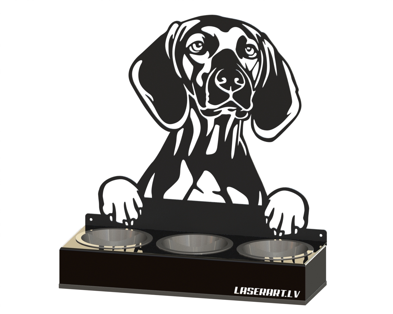 3-Bowl Dog Feeder, Vizslas  Dog breed, Raised Feeding Station